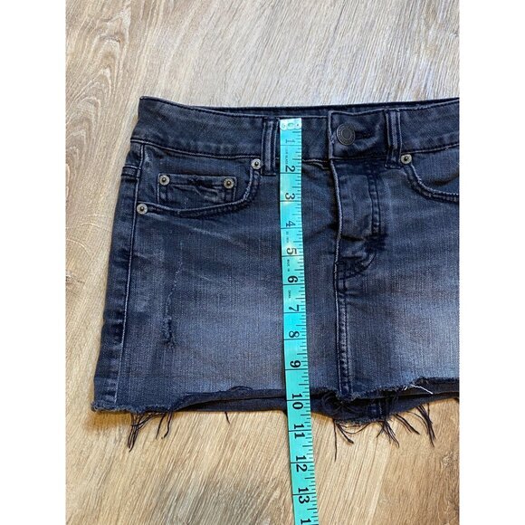 Y2K‎ American Eagle Black Wash Denim Mini Skirt Small - Picture 5 of 5